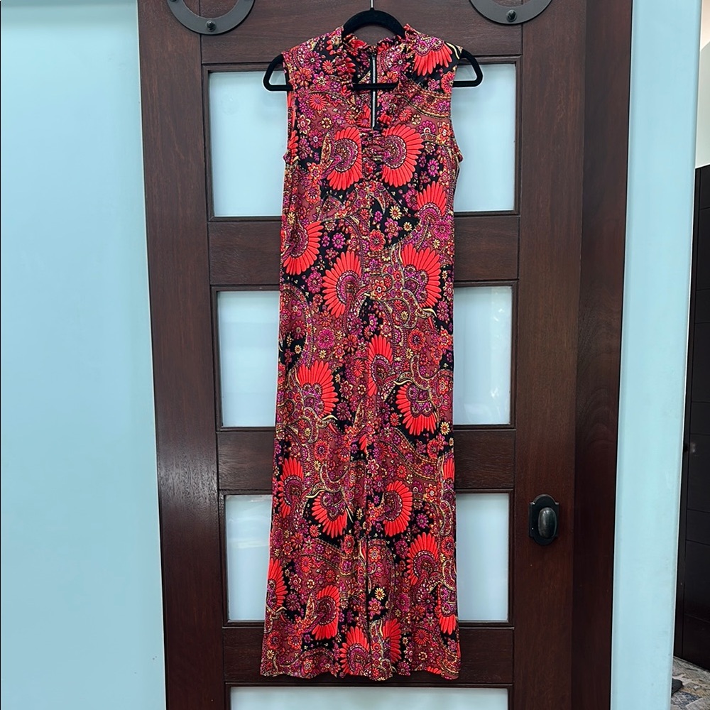 Vibrant vintage Floral Maxi Dress